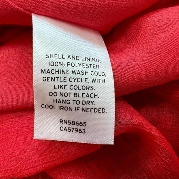 Chelsea28 Womens Long Sleeve Ruffle Chiffon Women's Wrap Midi Dress size small - Picture 13 of 13